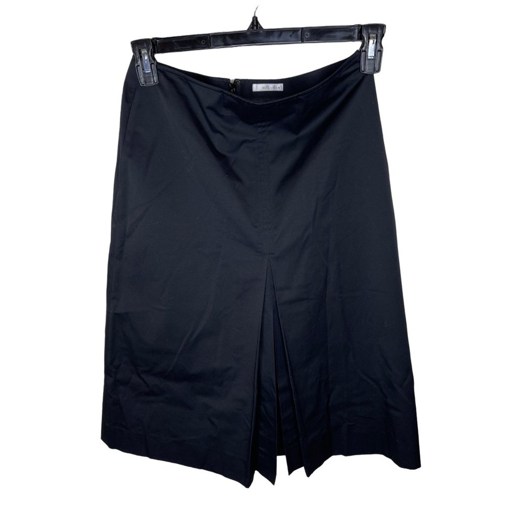 Halogen Business Casual Skirt Size 2 Black Microfiber Midi - Picture 4 of 12